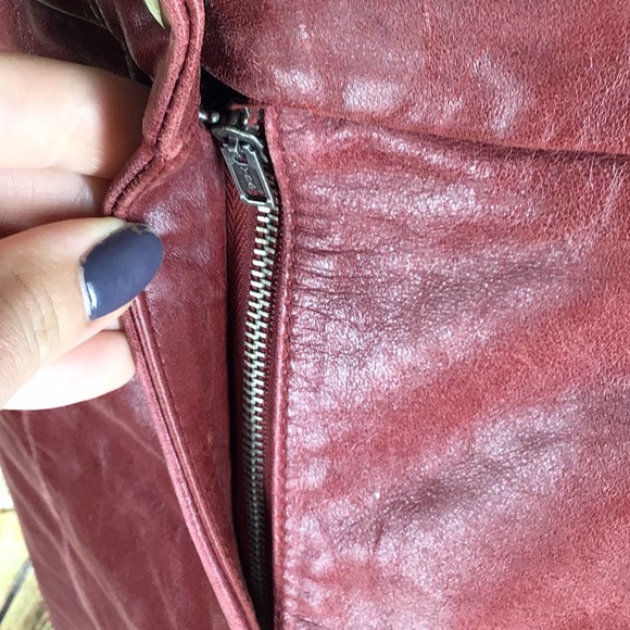 Vintage Express genuine leather mini skirt - Picture 4 of 8